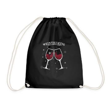 Weinzigartig - Turnbeutel - Schwarz - Vorne