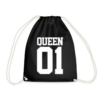 Queen 01 - Drawstring Bag - black - Front
