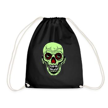 Halloween Zombie Head - Drawstring Bag - black - Front