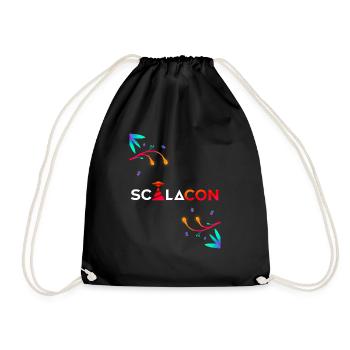 ScalaCon 2022 Swag - Drawstring Bag - black - Front