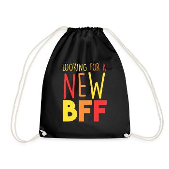 Auf der Suche nach einer neuen BFF - Turnbeutel - Schwarz - Vorne
