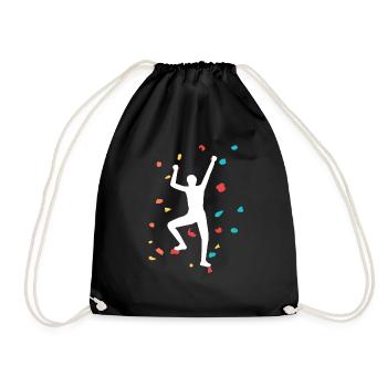 Climbing Bouldering Climbing wall - Drawstring Bag - black - Front