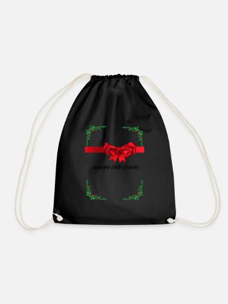 MARRY XMAS - Turnbeutel - Schwarz