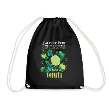 Tahiti Mon Ile Ma Passion Cadeau Femme Et Homme - Sac de sport léger - noir - Devant