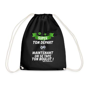 Collègue Part Pas ! Cadeau Humour Départ Collègue - Sac de sport léger - noir - Devant