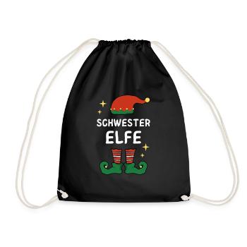 Schwester Elfe - Turnbeutel - Schwarz - Vorne