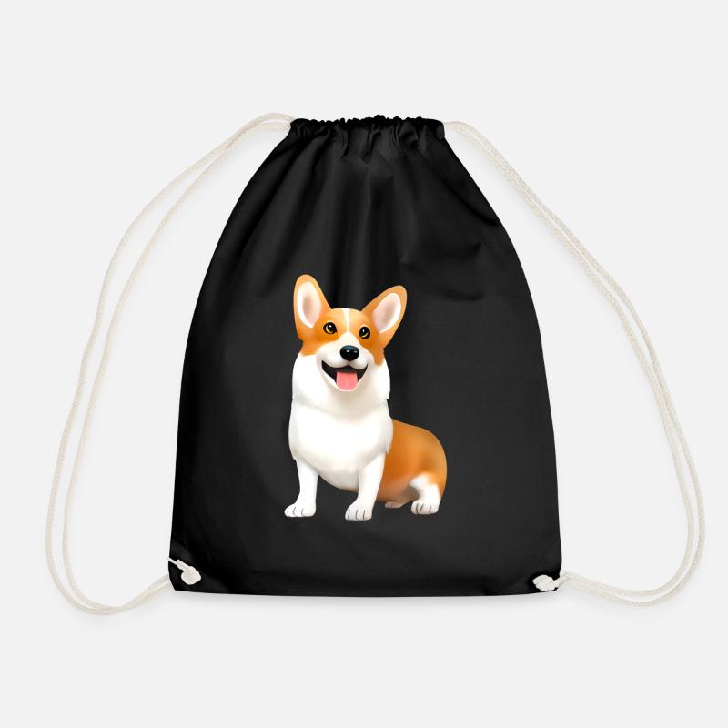Corgi - Turnbeutel - Schwarz