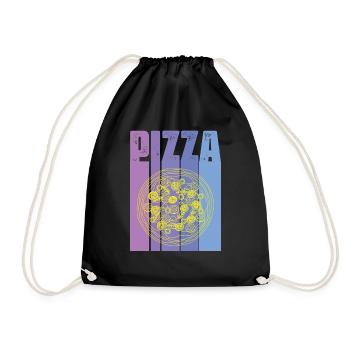 pizza - Sac de sport léger - noir - Devant