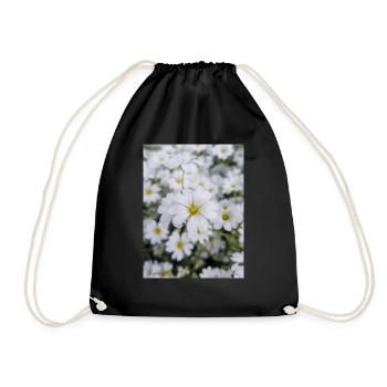 snow-in-summer also woolly thistle Hornkraut - Drawstring Bag - black - Front