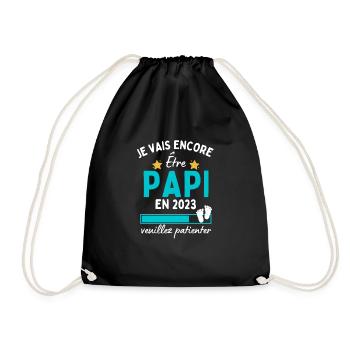 Je vais encore Être Papi en 2023 Cadeau Futur Papy - Sac de sport léger - noir - Devant