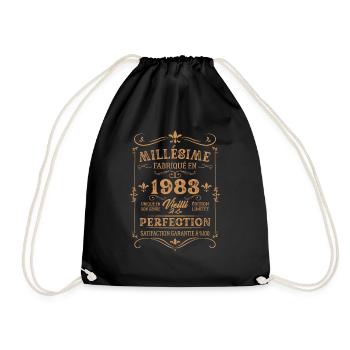 Cadeau D'anniversaire Millésime Fabriqué En 1983 - Sac de sport léger - noir - Devant