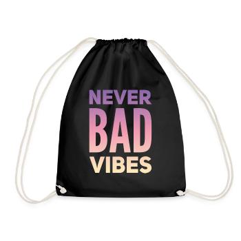 Good vibes - Drawstring Bag - black - Front