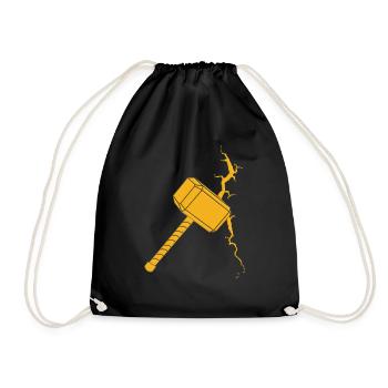 Thor hammer - Drawstring Bag - black - Front