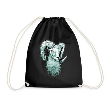 Aries Celtic - Drawstring Bag - black - Front