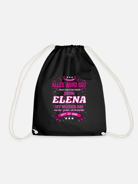 Alles wird gut, denn Elena ist wieder da - Turnbeutel - Schwarz