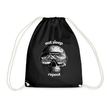 Eat Sleep Snowboard Repeat - Turnbeutel - Schwarz - Vorne