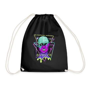 Entwickle Galaxie Alien - Turnbeutel - Schwarz - Vorne