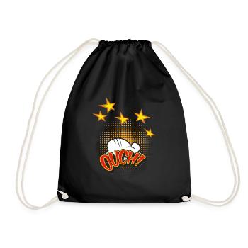 Popart 15 Ouch - Drawstring Bag - black - Front