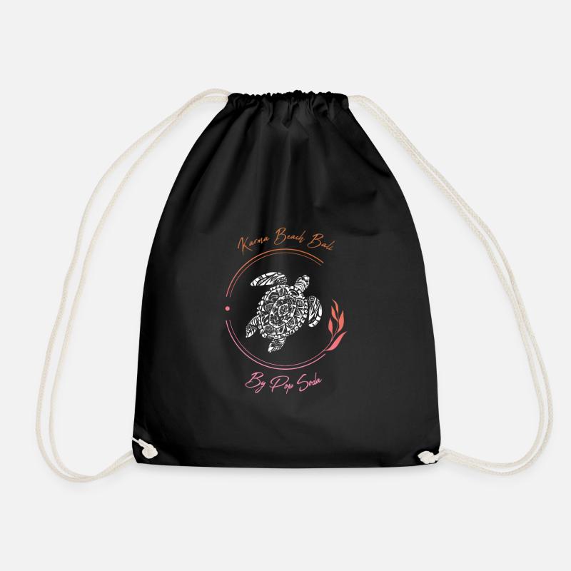 Turtle Karma Beach orange pink - Turnbeutel - Schwarz