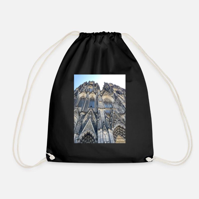 Kölner Dom Pullover - Turnbeutel - Schwarz