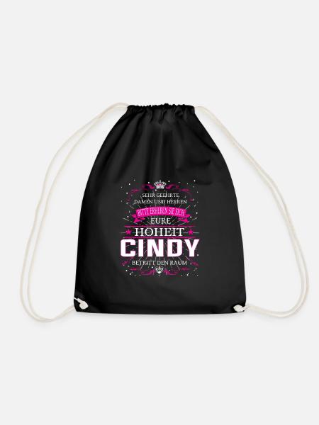 Eure Hoheit Cindy betritt den Raum - Turnbeutel - Schwarz