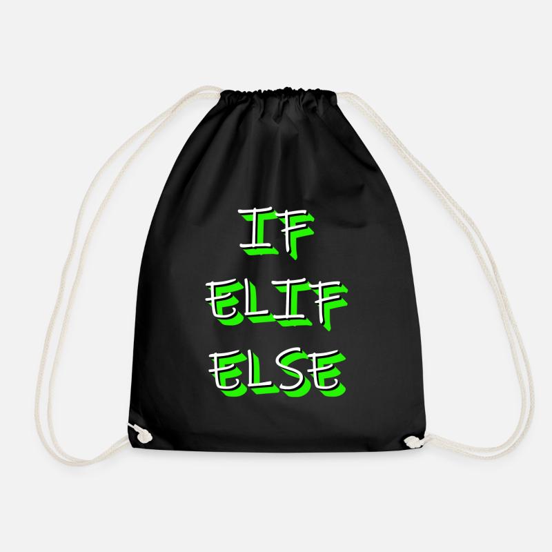 IF ELIF ELSE - Turnbeutel - Schwarz