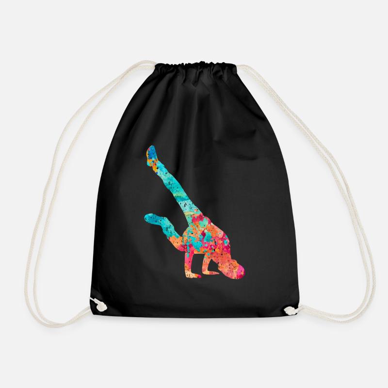 Breakdance Breakdancer PopArt - Turnbeutel - Schwarz