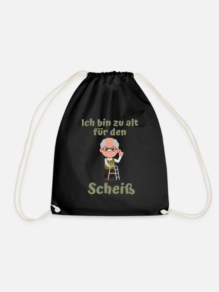 Senior Ich bin zu alt für den Scheiß alter Mann - Turnbeutel - Schwarz