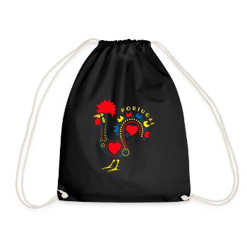 Rooster from Portugal - Drawstring Bag - black - Front