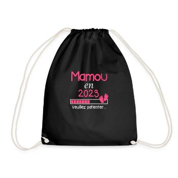 Mamou en 2023 cadeau Future Maman - Sac de sport léger - noir - Devant