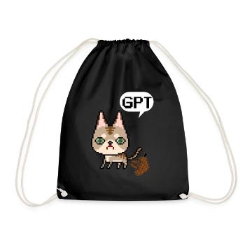 Chat GPT citation humour intelligence artificielle - Sac de sport léger - noir - Devant