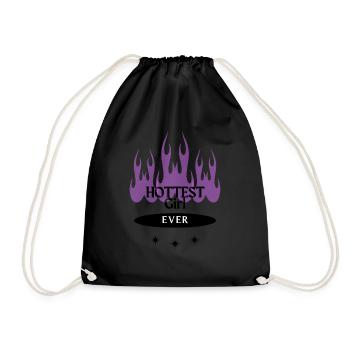 La fille la plus chaude de tous les temps - Sac de sport léger - noir - Devant