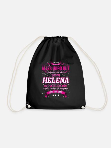 Helena Design, alles wird gut - Turnbeutel - Schwarz