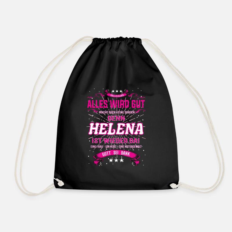 Helena Design, alles wird gut - Turnbeutel - Schwarz