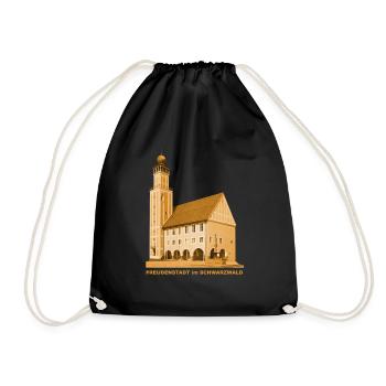 Freudenstadt Town Hall Black Forest Baden-Württemberg - Drawstring Bag - black - Front