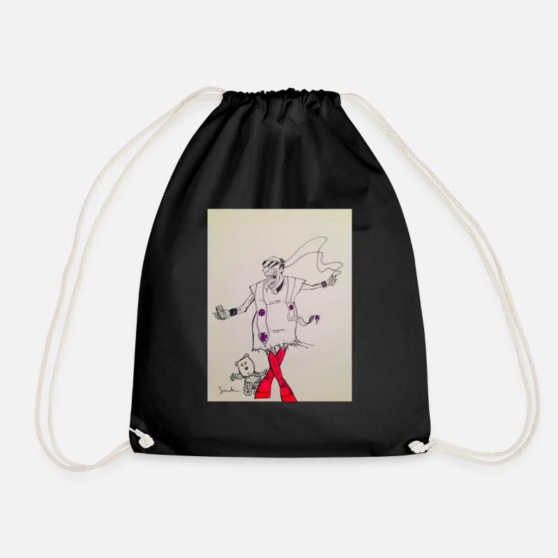Virtual punk bishop - Drawstring Bag - black