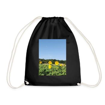 Tournesols et lune matinale - Sac de sport léger - noir - Devant