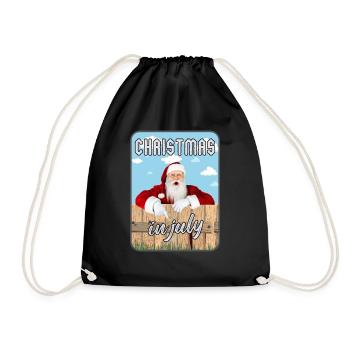 Christmas in July - Drawstring Bag - black - Front