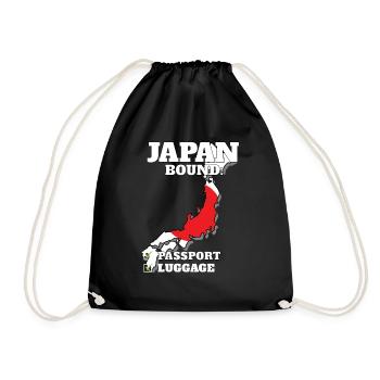 Japan Bound Country Travel Japanese Flag Vacation - Turnbeutel - Schwarz - Vorne