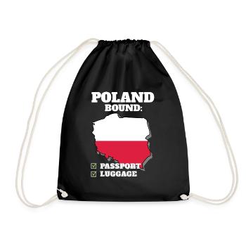 Pologne Pays Voyage Pays Drapeau Polonais Vacances - Sac de sport léger - noir - Devant