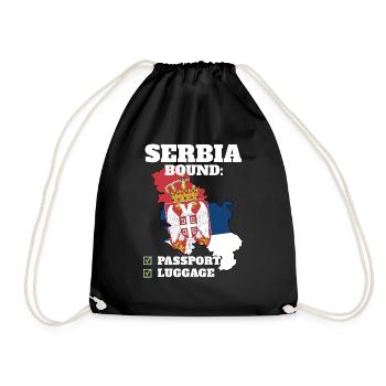 Serbie Bound Country Travel Vacances drapeau serbe - Sac de sport léger - noir - Devant