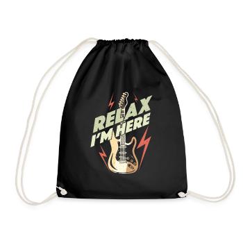 E-Gitarre für Rockmusik-Fans - Turnbeutel - Schwarz - Vorne