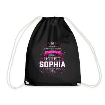 Eure Hoheit Sophia betritt den Raum - Turnbeutel - Schwarz - Vorne