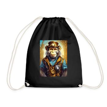Singe Steampunk 1.5 - Sac de sport léger - noir - Devant