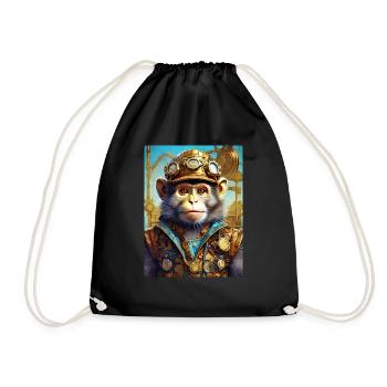 Singe Steampunk 1.6 - Sac de sport léger - noir - Devant