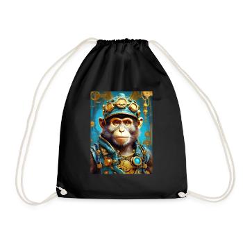 Singe Steampunk 1.12 - Sac de sport léger - noir - Devant