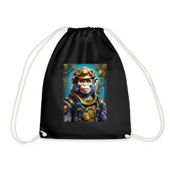 Singe Steampunk 1.2 - Sac de sport léger - noir - Devant