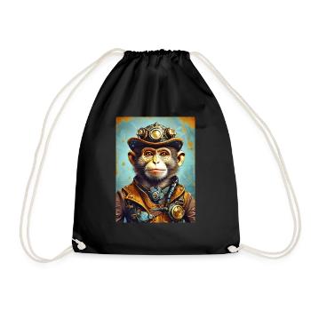 Singe Steampunk 1.8 - Sac de sport léger - noir - Devant