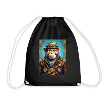 Singe Steampunk 1.17 - Sac de sport léger - noir - Devant