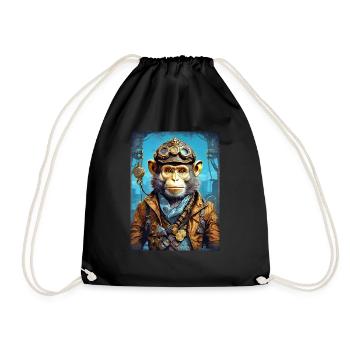 Singe Steampunk 1.7 - Sac de sport léger - noir - Devant